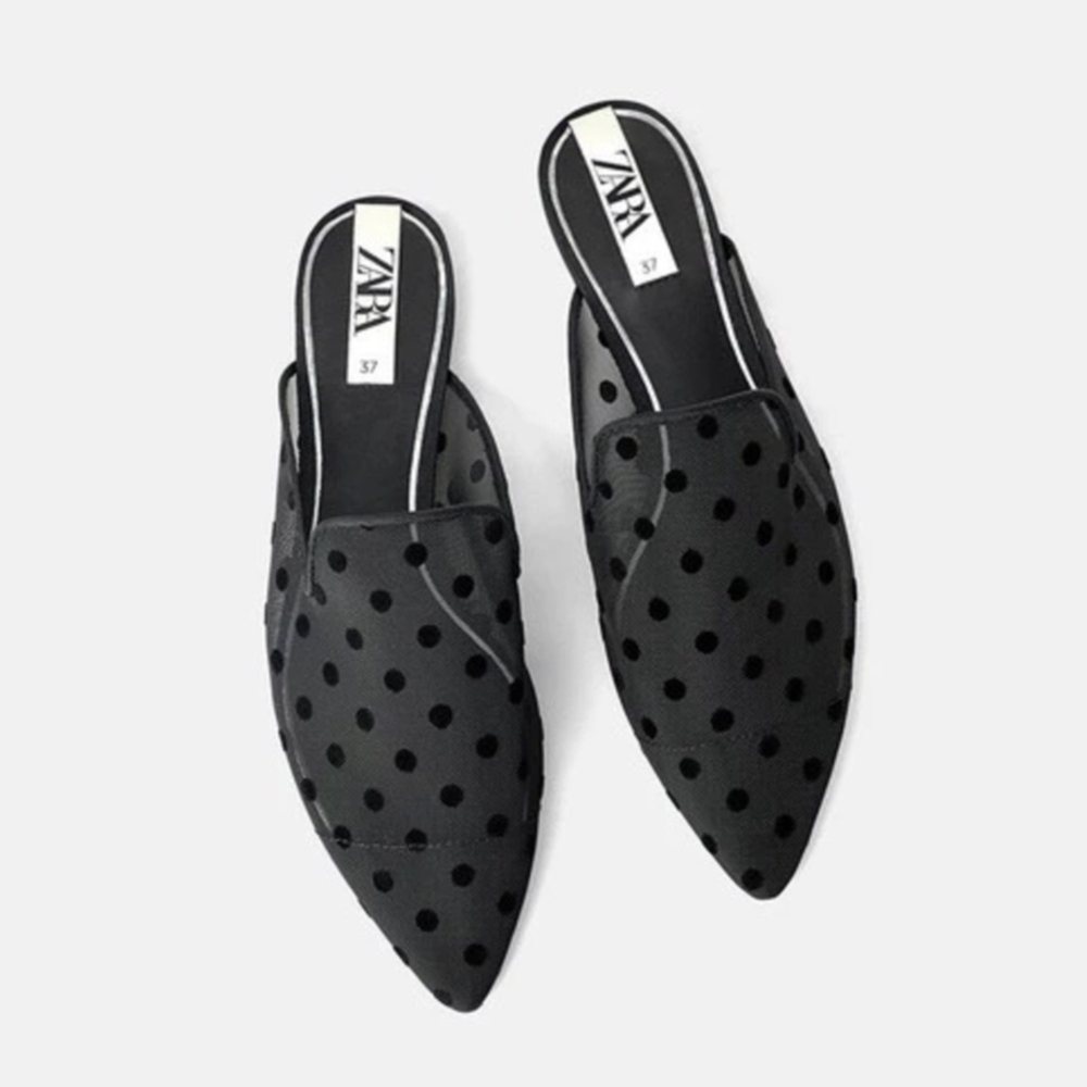 Zara Black Polka Dot Women's Shoes